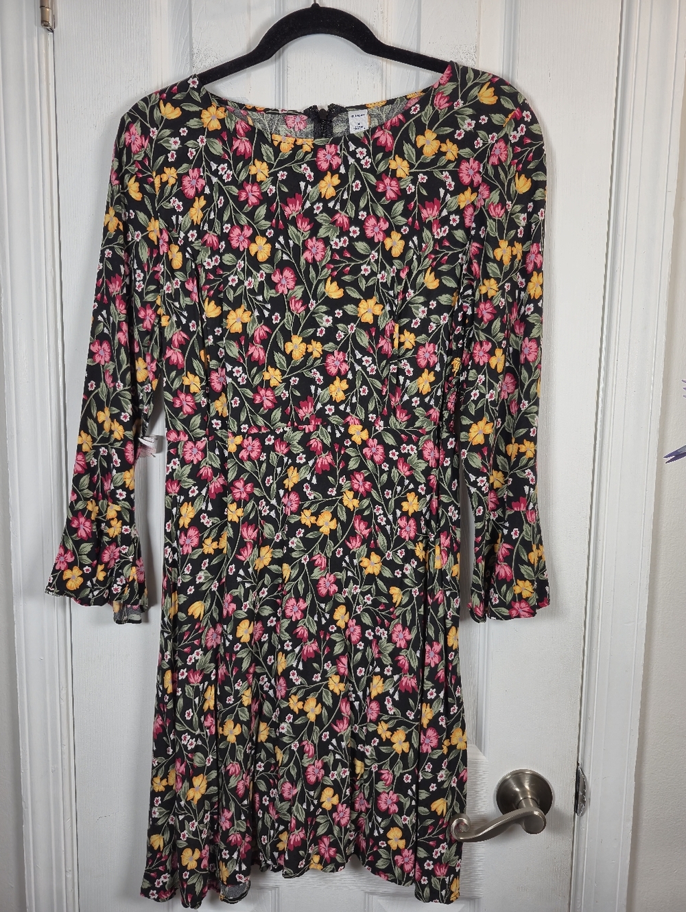Old Navy Floral Bell Sleeve Mini Dress Size S